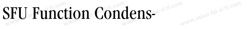 SFU Function Condens字体转换